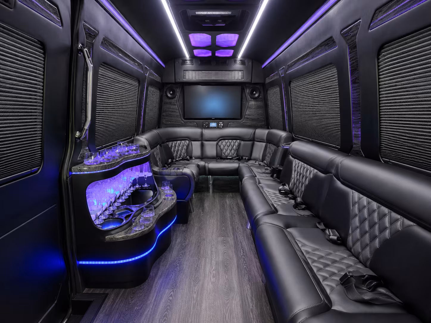 topeka 30 passenger party bus interior
